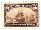 Canada, 1908 (20 cents, Cartier’s ships)