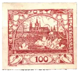Czechoslovakia, 1918 (100, red)