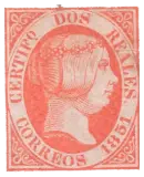 Spain, 1851 (2 reales, red)