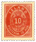 Iceland, 1876 (10 aurar)