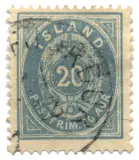 Iceland, 1882 (20 aurar, blue)