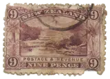 New Zealand, 1898 (9d, Pink Terraces)
