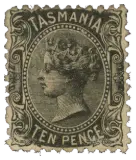 Tasmania, 1870 (ten pence)