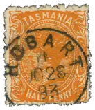 Tasmania, 1891 (halfpenny)