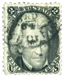 United States, 1863 (2 cents, Black Jack)