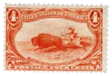United States, 1898 (4 cents, bison hunt)