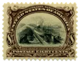 United States, 1901 (8 cents, canal locks)