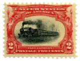 United States, 1901 (2 cents, express train)
