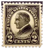 United States, 1923 (2 cents, Harding)