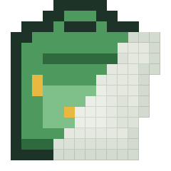 Backpack, partly coloured