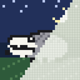 Badger at night, partly coloured