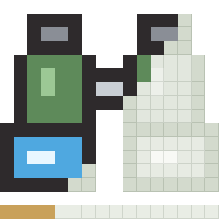 Binoculars, partly coloured