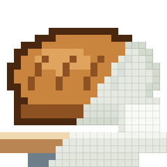 Fresh loaf, partly coloured
