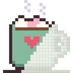 Mug of cocoa, partly coloured
