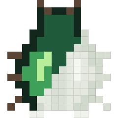 Green beetle, partly coloured