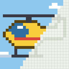 Little helicopter, partly coloured