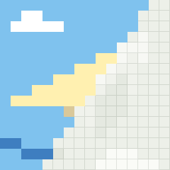 Paper plane, partly coloured