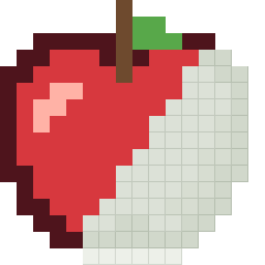 Red apple, partly coloured