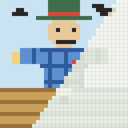 Scarecrow, partly coloured