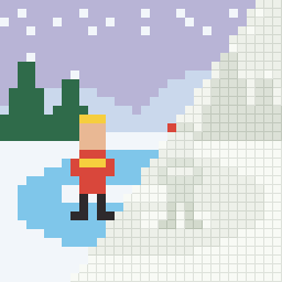 Skating pond, partly coloured