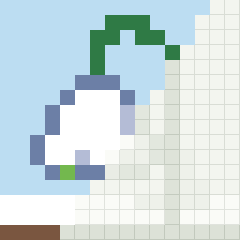Snowdrop, partly coloured