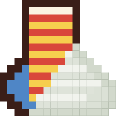 Stripy sock, partly coloured
