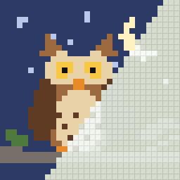 Tawny owl, partly coloured