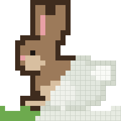Wild rabbit, partly coloured