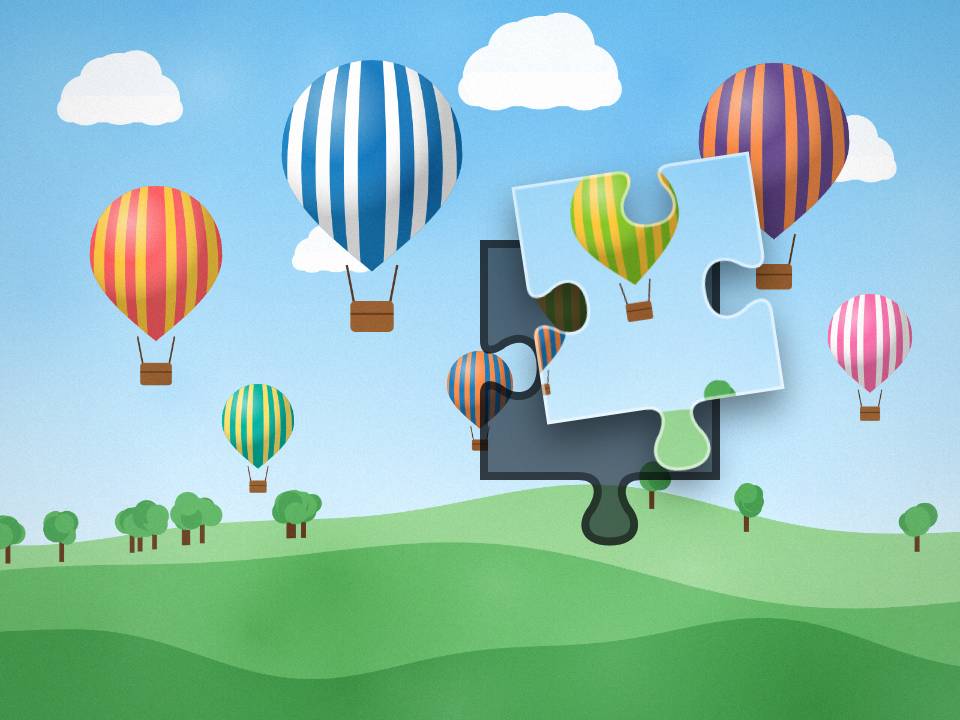Balloon festival, an original illustration