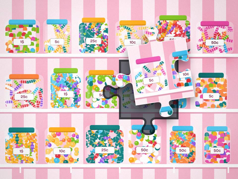 Candy shop, an original illustration
