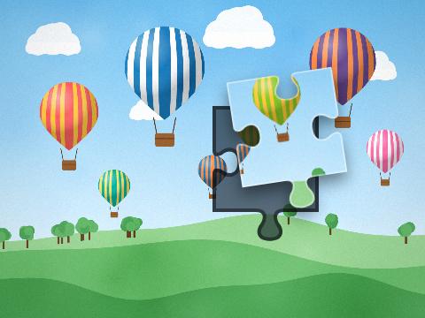 Balloon festival, an original illustration